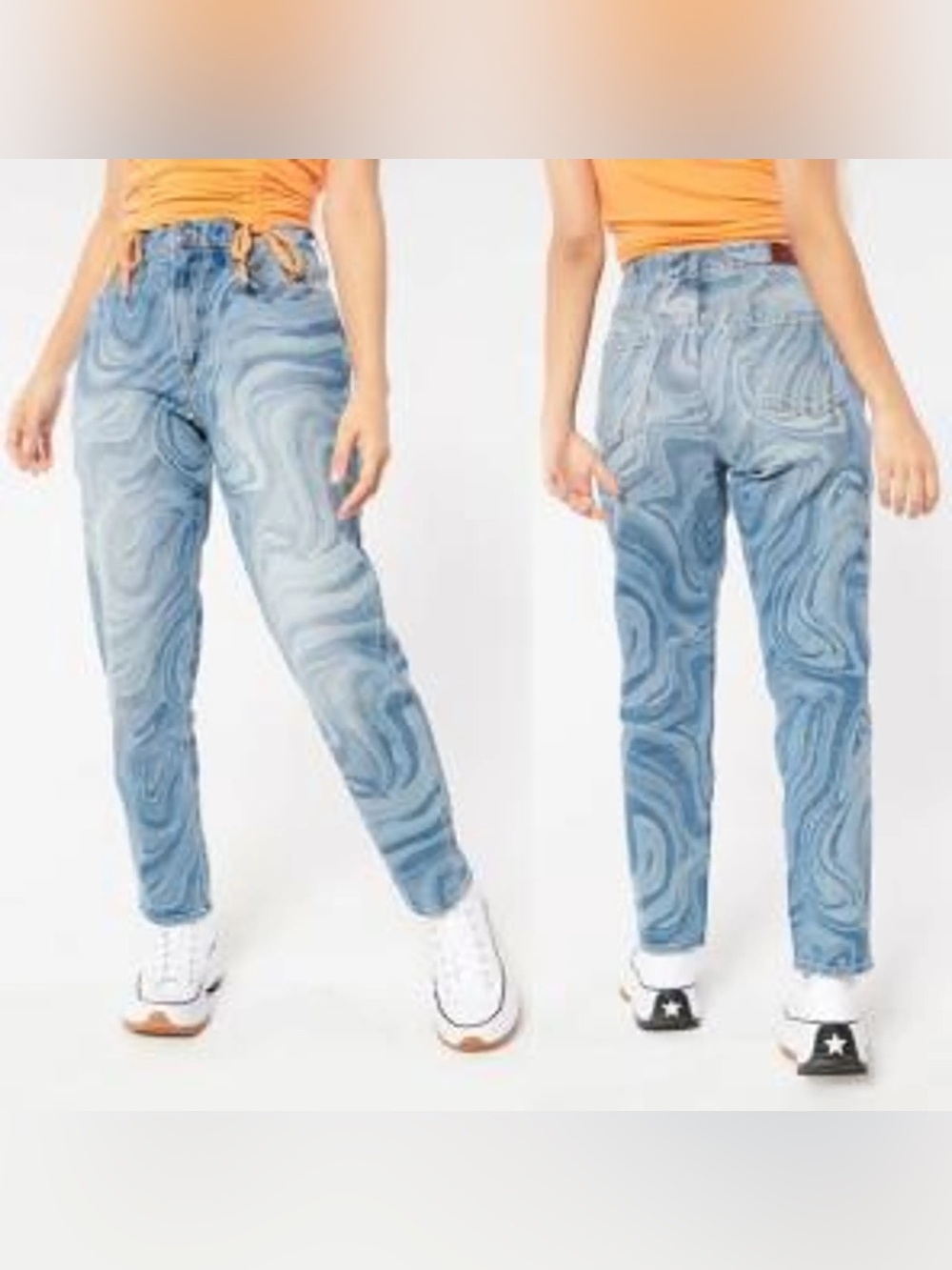 Women's Hollister Marble Curvy High-Rise Mom Jeans